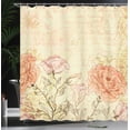 thumbnail image 4 of Ambesonne Vintage Shower Curtain, Grunge Retro Flowers, 69"Wx75"L, Cream Pink, 4 of 5