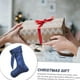thumbnail image 5 of Media navideña de terciopelo | Calcetín navideño de terciopelo con nudo y cuerda decorativa con copos de nieve y estrellas | 15,75 x 7,48 pulgadas, colgante navideño para árbol de Navidad, ideal, 5 of 6
