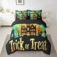 thumbnail image 2 of Manfei Trick Or Treat Bedding Twin Size,Halloween Theme Comforter Sets with Sheets,Spooky Castle Bedding Sets Twin Size For Boys,Breathable Room Decor Reversible,7pcs, 2 of 7