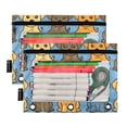 thumbnail image 2 of Cartoon Line Puppy 2 Pack Pencil Pouch for 3 Ring Binder Smooth Zipper Folders with Pockets Clear Window Pencil Case, 2 of 6