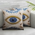 thumbnail image 3 of QZHH  Rectangular Throw Pillow Cover,Evil Eye Pattern Cushion Case,Pillowcase for Abstract Beautiful Ornament Traditional Trendy Blue Sofa Couch Bedroom Living Room Home Decoration,12x20 Inch, 3 of 5