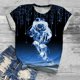 thumbnail image 2 of Blusa holgada de manga corta con cuello redondo y estampado a la moda para mujer Pompotops  hfajkhk128537, 2 of 5
