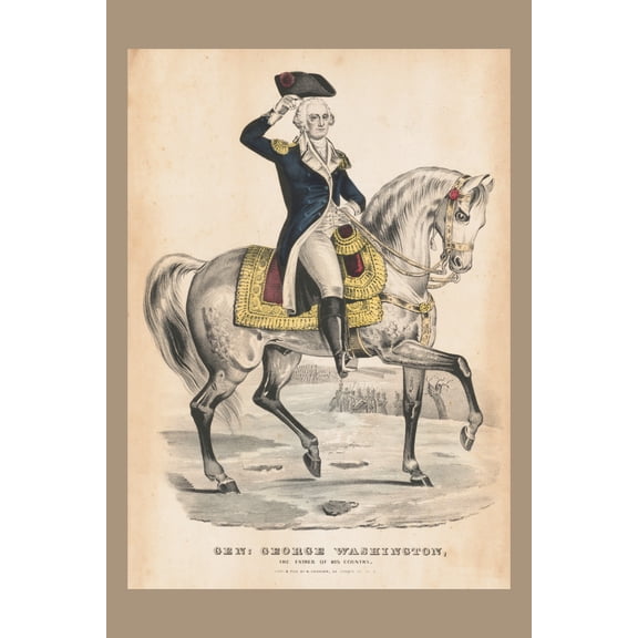Print: Gen: George Washington, The Father Of His Country, circa 1835