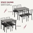 thumbnail image 7 of Soonbuy 5 Piece Dining Table Set,Rustic Gray, 7 of 7