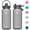 Gray, variant on HydroPal Water Bottle 64oz BPA Free Tritan with 2-in-1 Leak Proof Lids Wide Mouth Lightweight Sport Travel Water Bottle