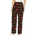 thumbnail image 3 of Haiem Gold Glitter Heart Women's Pajama Pants Ultra Lightweight Pjs Bottoms Sleepwear Bottom Pants With Pocket Drawstring-Medium, 3 of 9