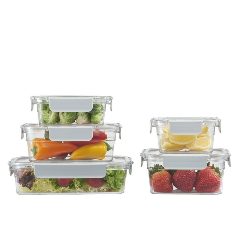 Mainstays Rectangular Tritan Stain-Proof Food Storage Container, 1300ml, Set of 2, Size: One size, Clear