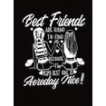 thumbnail image 2 of Chic Best Friends Graphic Hoodie for Women - Cozy Fleece-Lined Pullover with Kangaroo Pocket, Casual Sporty Style, 2 of 6