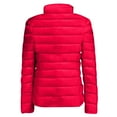 thumbnail image 3 of Hogleaql Women's Packable Puffer Jacket Soft Long Sleeve Zip Up Stand Collar Quilted Coat Warm Water-Resistant Ultra Light Puffer Jacket with Pockets Winter Outerwear Red XL, 3 of 4