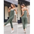 thumbnail image 4 of Ekouaer Jumpsuits for Women Sleeveless Spaghetti Strap Ribbed Overall Jumpsuit V Neck Summer Romper with Pockets 2026, 4 of 6