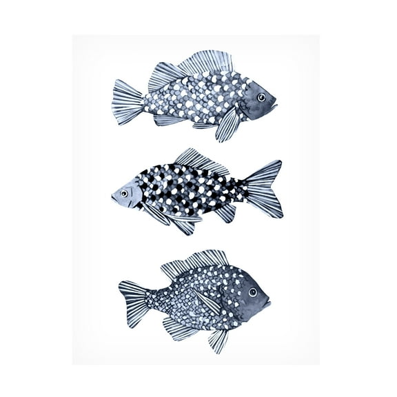 Emma Scarvey 'Blue Fish I' Canvas Art