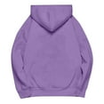 thumbnail image 5 of EchfiProm Long Sweatshirts Women Purple Pullover Hooded Long Sleeve Solid Color Pocket Casual Hoodie, 5 of 5
