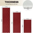thumbnail image 4 of Red and Black Checkerboard Pattern Kitchen Rugs Sets Of 3,Kitchen Runner Rugs Non Skid Washable,Decorative Kitchen Floor Mats for Kitchen,Sink,Laundry,17"x30"+ 17"x47" + 17"x59", 4 of 6