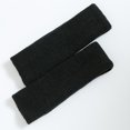 thumbnail image 2 of moda para mujer muslo acanalado punto abierto talón calentador de piernas para baile yoga deportes negro Sunnimix calcetines calentadores de piernas para mujeres, 2 of 8
