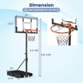 thumbnail image 3 of Goplus 3.3-10 FT Portable Basketball Hoop Outdoor with Shatterproof Backboard & Wheels, 3 of 11