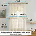thumbnail image 4 of THD Bella Floral Sheer Rod Pocket Kitchen Cafe Tier Panels 28 inches wide per panel - Set of 2, 4 of 6