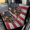 thumbnail image 6 of Jiueut 3D Deer American Flag Print Auto Seat Covers Full Set, Non-Fading Auto Front Seat and Rear Seat Protector Washable Vehicle Accessories Fit for SUV, Van, Truck, Sedan, 6 of 7
