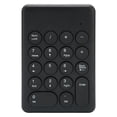 thumbnail image 2 of Teclado numérico de 18 teclas, diseño ergonómico con inclinación, transmisión de señal estable inalámbrica de 2,4 GHz, mini teclado numérico negro, 2 of 14