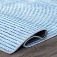 thumbnail image 5 of World Rug Gallery Contemporary Distressed Stripe Machine Washable 7'7"x9'6" Blue Area Rug, 5 of 9