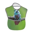 thumbnail image 2 of Hirioo Butterfly Landing On Head Dumpy Frog for Baby Waterproof Pocket Bib Adjustable Closed for Babies Toddlers with Large Pocket 6-24Months, 2 of 8