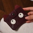 thumbnail image 1 of ZZkhGO Faux Leather Mini Coin Purse, Slim Soft Card Wallet with Magnetic Proof ID Pouch, Compact Cash Holder for Small Change Cards Daily Use, Wine, 1 of 6