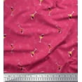 thumbnail image 1 of Soimoi Pink Cotton Poplin Fabric Glass,Straw & Drinks Summer Designs Print Sewing Fabric Yard 42 Inch Wide, 1 of 1