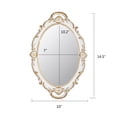 thumbnail image 2 of Vintage Mirror Small Wall Mirror Hanging Mirror 14.5 x 10 inchs Oval White, 2 of 6