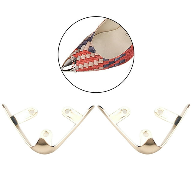 1 Pair Metal Toe Caps Creative Protective Heel Decoration Shoes Supplies