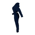 thumbnail image 4 of Women's Casual Solid Color Pullover Long Sleeved Hooded Sweatshirts And Pants Two-piece Outfits Set, 4 of 13