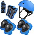 thumbnail image 1 of Kids Protective Gear Set,7 In 1 Helmet, Knee Pads & Elbow Pads Wrist Guard Protector For Scooter, Skateboard, Bicycle, Inline Skating, 1 of 5