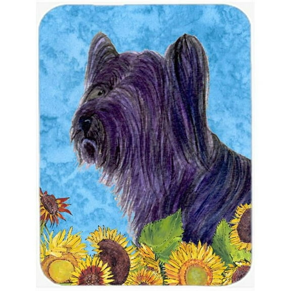 Caroline's Treasures Skye Terrier Glass Cutting Board Large