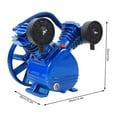 thumbnail image 2 of 3HP 2200W V Style Twin Cylinder Air Compressor Pump Head Single Stage Replace, 2 of 7