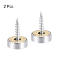 thumbnail image 3 of 18mm Mirror Screws Decorative Caps Cover Nails Polished Stainless Steel 2Pack, 3 of 3