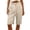 Yellow, variant on Striped Shorts Women High Waisted Knee Length Bermuda Shorts Summer Beach Vacation Casual Loose Fit Shorts with Pockets Yellow