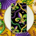 thumbnail image 5 of Mardi Gras Mask Fleur De Lis Kitchen Dish Towels Set of 2, Beads New Orleans Carnival Drying Hand Towels Baking Cooking Cloth, Masquerade Home Kitchen Decoration 18 x 26 Inch, 5 of 6