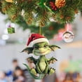 thumbnail image 1 of Nuevo Colgante Navideño Colgante Plano Acrílico Retro Con Dinosaurio Adorno Retro Para Árbol De Navidad Artículos Para Fiestas Navideñas Decoración Para Fiestas En El Patio Decoraciones Navideñ, 1 of 2