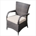 thumbnail image 5 of Abrihome Patio Wicker 6 Seat Aluminum Frame Round Dining Set with Chair (Without Umbrella),Brown, 5 of 7