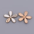thumbnail image 4 of Abbracc 10pcs Perle Strass Fleur Bouton Cristal Ornements flatback B B, 4 of 9