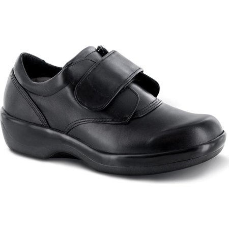 

Women s Apex Ambular Biomechanical Double Strap Black Smooth Leather 5 M