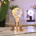 thumbnail image 3 of Bombilla LED creativa de amor dorado Rojo Verde base oro rosa, 3 of 5