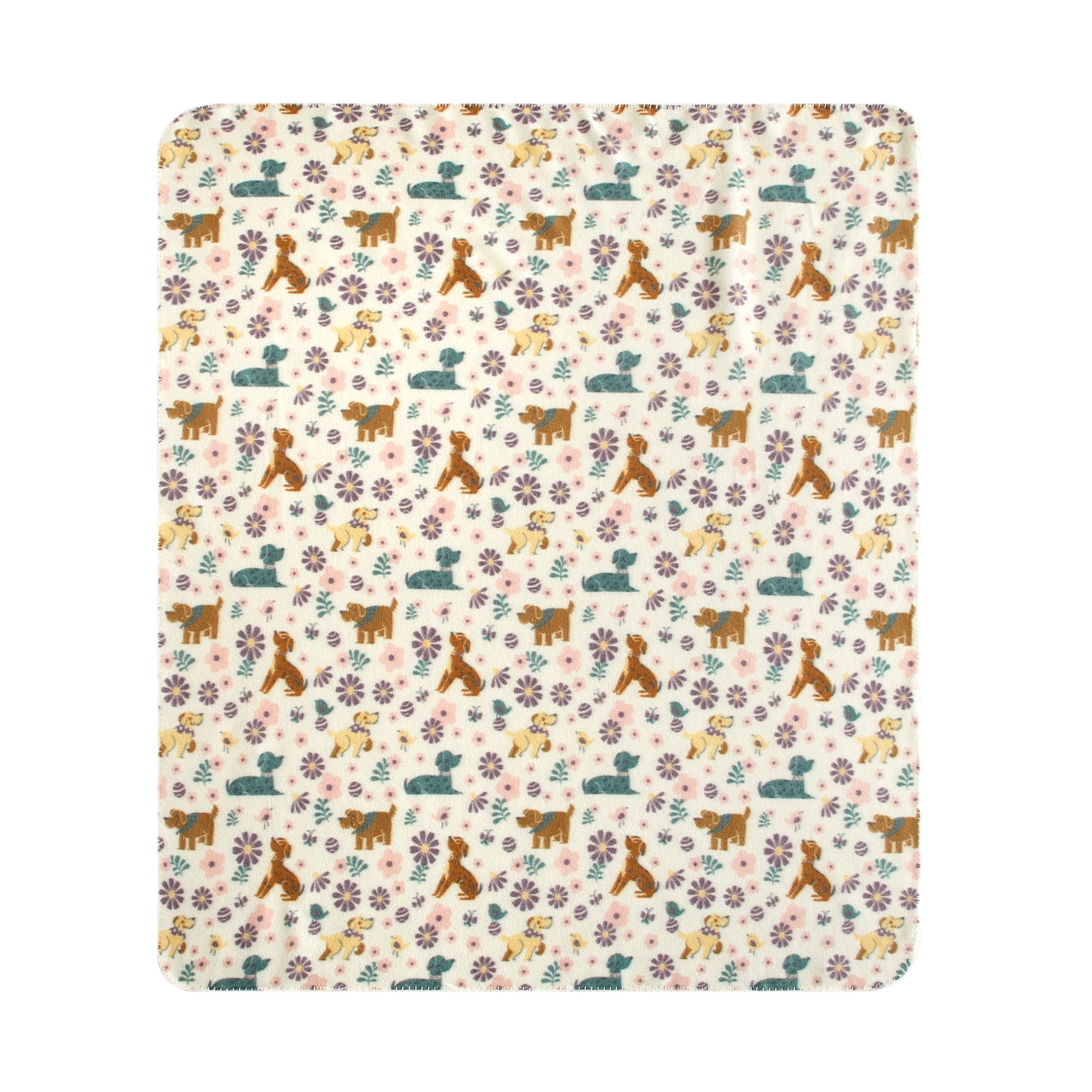 Mainstays Cozy Fleece Throw Blanket Dog 50" x 60", All Ages