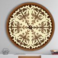 thumbnail image 2 of Designart Horloge Murale Moderne 'Orienta Chocolate Mandala', 2 of 6