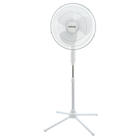 Proctor Silex 16 Inch 50w Oscillating Standing Fan in White