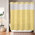 thumbnail image 2 of No Hook Shower Curtain, Yellow Shower Curtains for Bathroom with See Through Top Window, Farmhouse Vintage Yellow Solid Color Modern Waterproof & Washable Bath Curtain 66"x72", 2 of 9