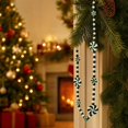 thumbnail image 5 of Green Beaded Necklace with Peppermint Candy Design, 33 Inches, Green and White, for Christmas Party Favors, Holiday Decoration, 5 of 5