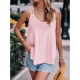 thumbnail image 5 of Weardear Womens Tank Tops Fashion Eyelet Embroidery Sleeveless Camisole Scoop Neck Loose Casual 2024 Summer Clothes Flowy Shirts, 5 of 6