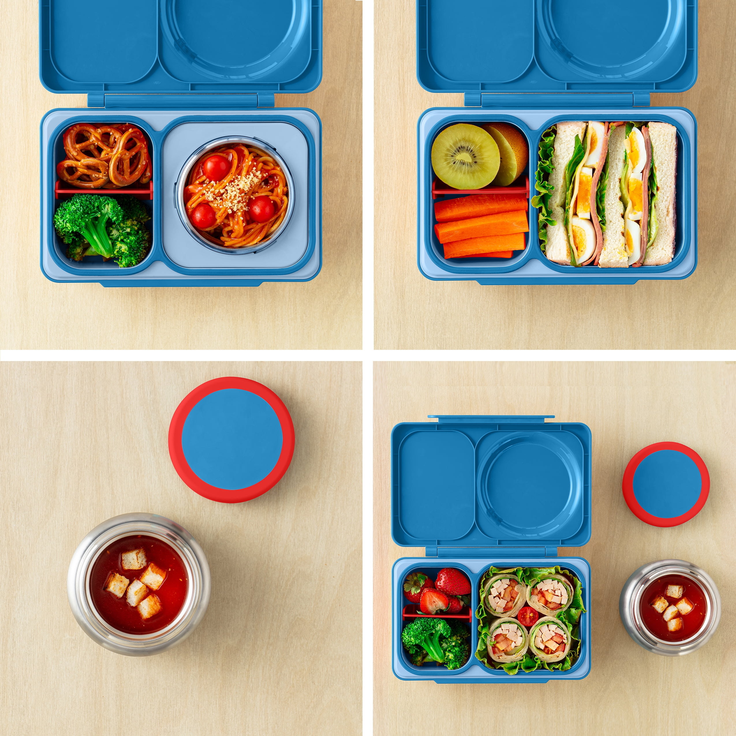 OmieBox UP is an Insulated Bento Lunch Box with a 12oz Thermos - Cosmic Blue by OmieLife