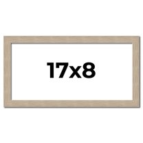 17x8 Frame Grey Solid Wood Picture Frame Width 1 Inches | Interior Frame Depth 0.5 Inches |
