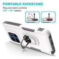thumbnail image 2 of Rosebono Compatible With Motorola Moto G Stylus 2025 / Moto G Stylus 2026 Case, Hybrid Case With Adjustable Integrated Ring Kickstand (White), 2 of 5