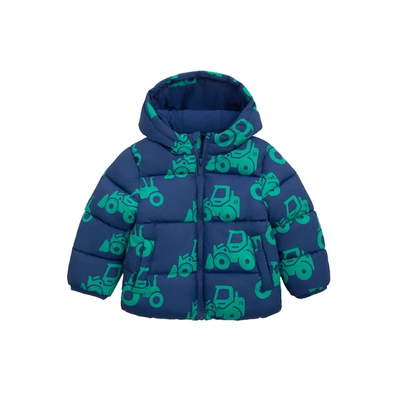 Rokka&Rolla Toddler Boys' Car Pattern Coat Kids' Fleece Lined Jacket